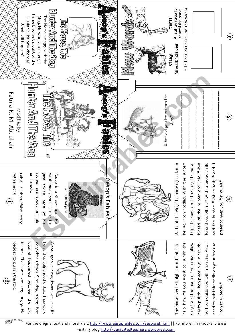 AesopÂ´s Fables: The Horse, The Hunter and The Stug [ Mini-book ]